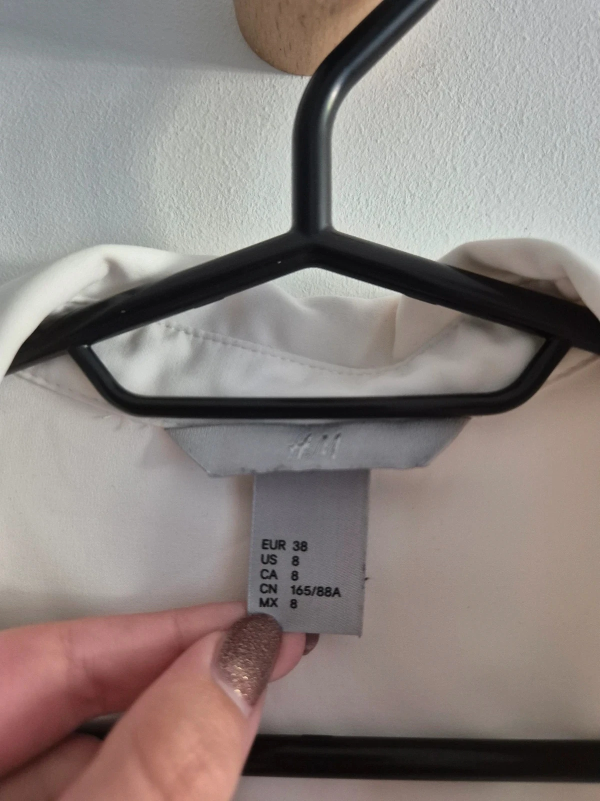 Chemise manches longues blanche 38 H&M – photo 3